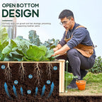 AMERLIFE 8x4 Ft Wood Raised Garden Bed, Durable 15 Inch Depth Planter Box - Image 2