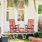 LUE BONA Outdoor Rocking Chairs Set of 2, HDPS Porch Rocker - Image 5