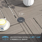 VICLLAX Patio Table and Chair Set of 4, All Weather Metal Round Outdoor Dining - Image 2