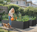 YITAHOME 6x3x2 ft 2pcs Galvanized Raised Garden Bed Kit, Large Metal Planter Box - Image 3