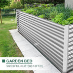 Land Guard 6x3x3ft Rectangular Galvanized Raised Garden Beds, Large-Capacity - Image 3