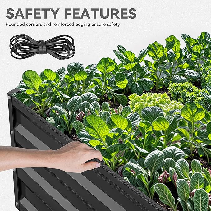 YITAHOME 144x48x12 in Galvanized Raised Garden Bed Kit, Large Metal Planter Box - Image 6
