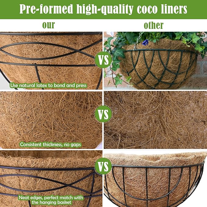 18 Inch Natural Coconut Fiber Liner - Image 4