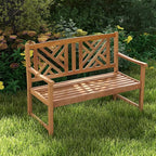 Giantex Outdoor Wooden Garden Bench - Image 8
