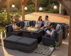 NICESOUL 8 Seater Outdoor Patio Furniture Sectional Sets - Image 3