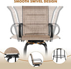 Yaheetech 2 Piece Patio Swivel Bar Stools Texteline Bistro Chairs - Image 5