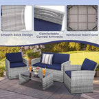 4-Piece Patio Furniture Set, Wicker Outdoor Rattan Sectional Sofa - Image 4