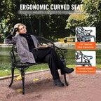 VEVOR 480 lbs Load Capacity, 38.8 inches Metal, Outdoor Backrest and Armrests - Image 6