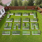A ANLEOLIFE Set of 16, 18 Inch Tall Galvanized Raised Garden Beds Kit, - Image 3
