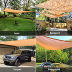 SUNLAX Sun Shade Sail 8' x 10' x 12.8' Peach Fuzz Rectangle Canopy Sail Shade - Image 7