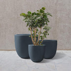 Kante 20", 13.4" Dia Round Concrete Planters, Outdoor Indoor Modern Decorative - Image 6