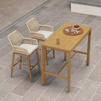 PURPLE LEAF Outdoor 29" Bar Stools Set of 2, Boho Patio Bar Height Chair - Image 7