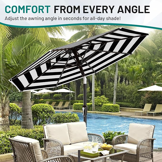 AreShark 9 FT Patio Umbrella for Outdoor, Outdoor Table Umbrella - Image 7