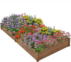 Yaheetech 8×4ft Wooden Horticulture Raised Garden Bed Divisible Elevated by Yaheetech