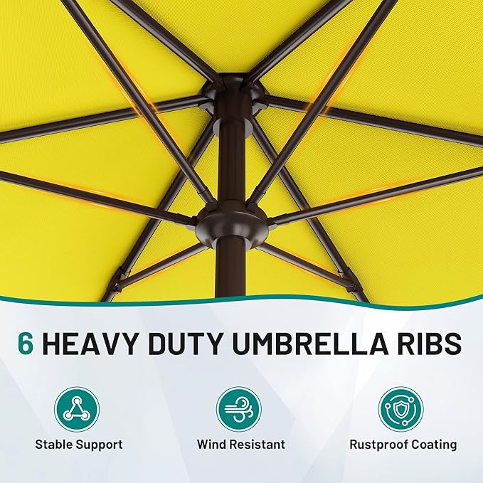 AreShark 7.5FT Patio Umbrella Table Market Umbrella - Image 7