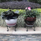 Metal Outdoor Plant Stand 11.8IN Diameter Heavy Duty Plant Pot Stands - Image 4