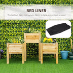 Outsunny Raised Garden Bed Set of 3, Wooden Elevated Planter Box - Image 6