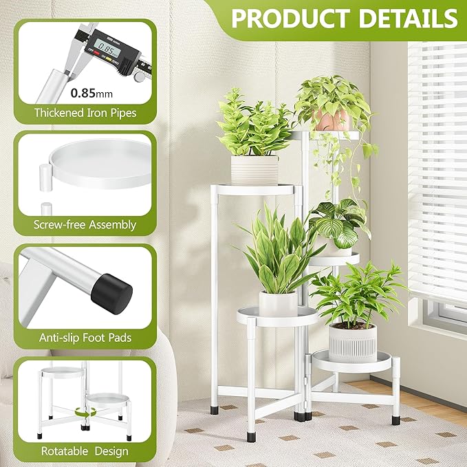 5 Tier Plant Stand Indoor, Tiered Plant Stand Outdoor - Image 5