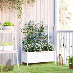 Outsunny Planter Box with Trellis, 35.4 x 15.7 x 47.2 inch Raised Garden Bed - Image 2