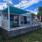 PURPLE LEAF 10' x 10' Aluminum Outdoor Pergola White Wind-Resistant Retractable by Unknown