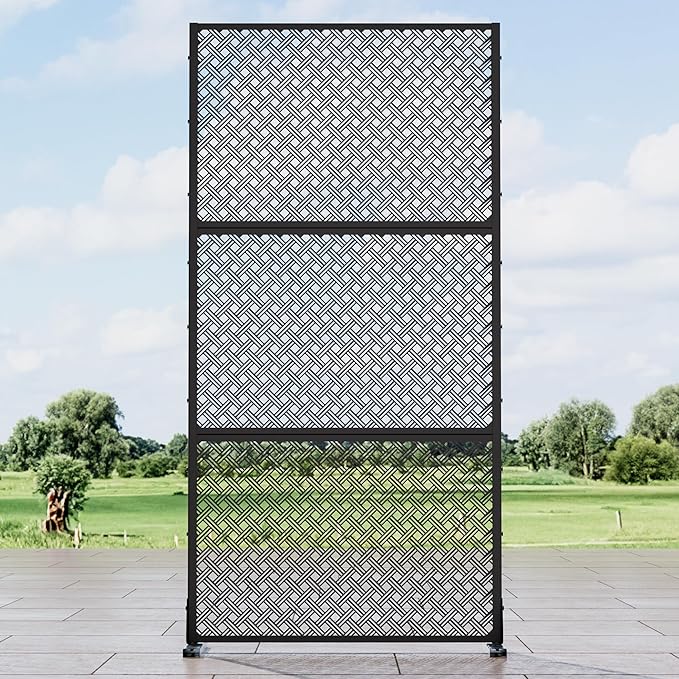 Casaphoria Metal Privacy Screen Outdoor, Jason- Black by Casaphoria
