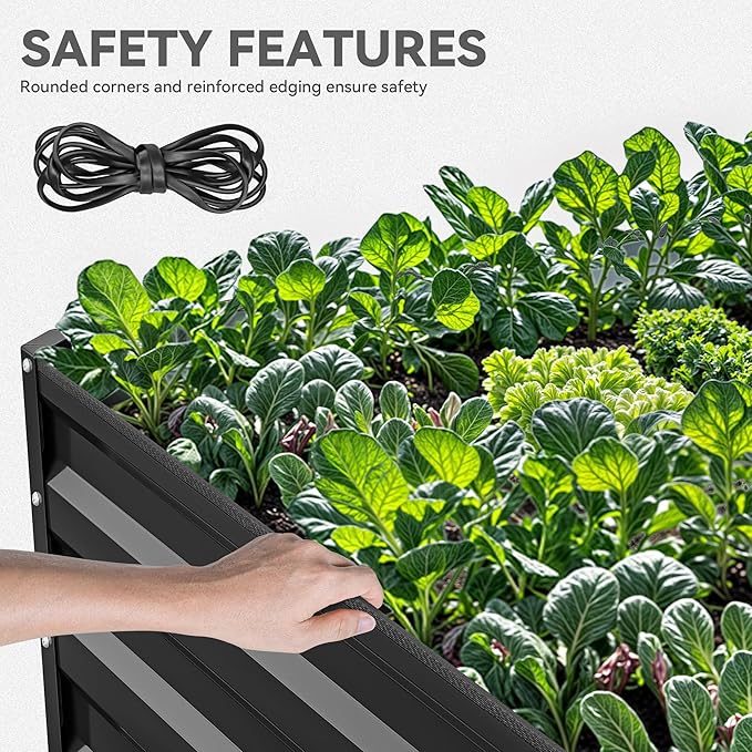 YITAHOME 8x4x2 ft 2pcs Galvanized Raised Garden Bed Kit, Large Metal Planter Box - Image 5