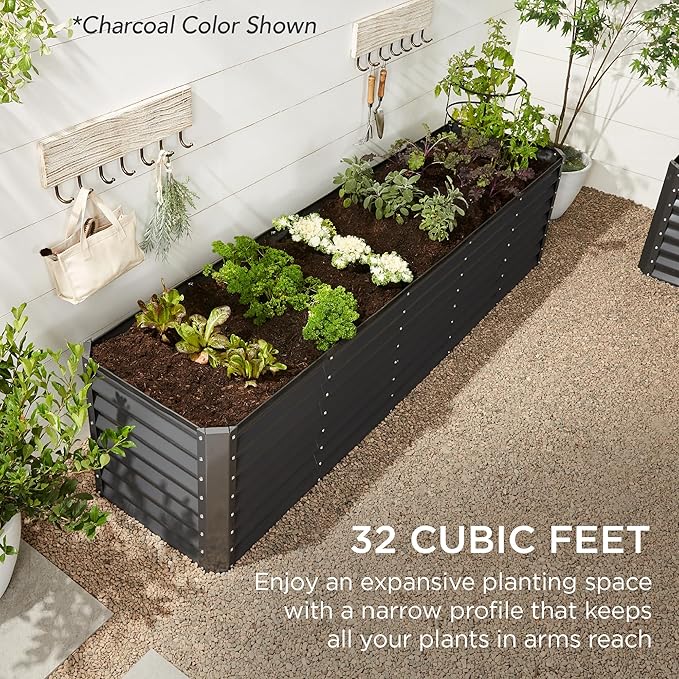 Best Choice Products 8x2x2ft Raised Outdoor Metal Garden Bed, Deep Root Box - Image 8