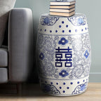 JONATHAN Y TBL1013A Double Happiness 18" Chinoiserie Ceramic Drum - Image 4