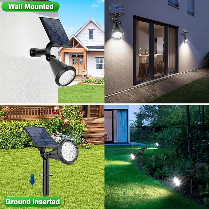 Solar Spot Lights Outdoor Waterproof 180° Adjustable Solar Powered Landscape - Image 5