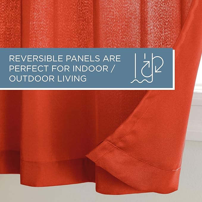 TOWN & COUNTRY BASICS Cabana Solid Heavyweight Indoor Outdoor Curtains - Image 6
