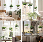 YIBOT 3 Pack Macrame Plant Hanger Indoor Hanging Planter Basket - Image 9