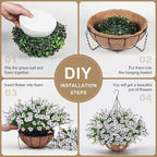 Artificial Faux Hanging Plants Flowers Basket - Image 6