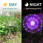 JJGoo Solar Firework Lights, 2 Pack 120 LEDs 2 Lighting Modes Solar Garden - Image 6