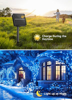 Minetom Solar String Lights for Outside, 33Ft 100 LED Outdoor Solar Fairy Lights - Image 2