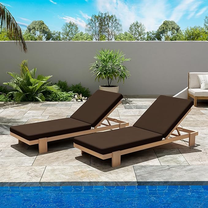 Christopher Knight Home Duska Acacia Wood Chaise Lounge Chair Set of 2 by ChristopherKnightHome