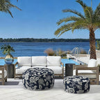 LVTXIII Indoor/Outdoor Extra Large Inflatable Ottoman Pouf D31 x H14 Inch - Image 5