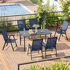Yaheetech Patio Dining Chairs Set of 2, Portable Dining Chairs - Image 2