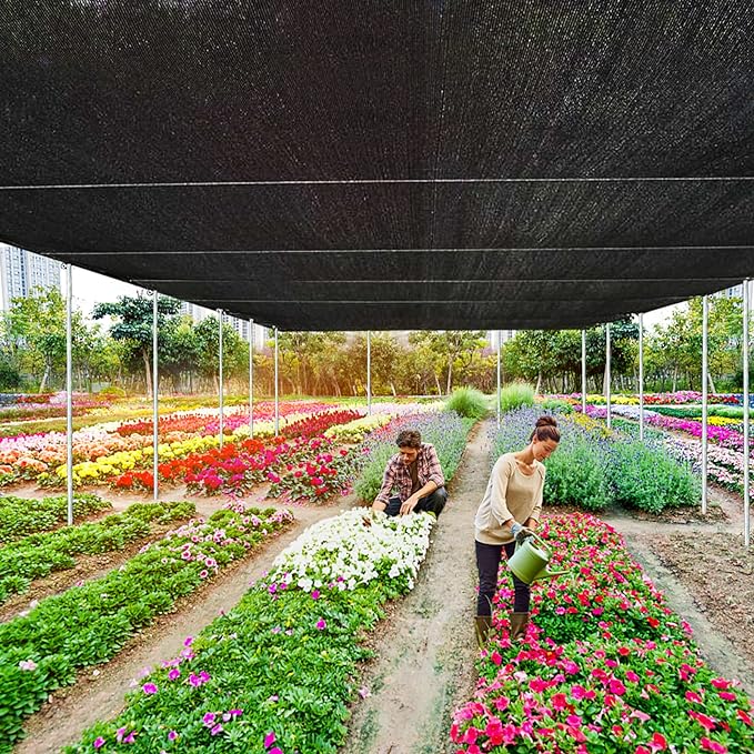 QLOFEI 18x30 FT Shade Cloth for Garden, 80-90% Sunblock Shade Neting Cover - Image 3