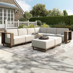 HERA'S HOUSE 8 Pieces Patio Furniture Set, 6 Sectional Outdoor Rattan Wicker by HERASHOUSE