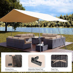 Kullavik 15 Pieces Outdoor Patio Furniture Set - Image 6