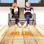 Outsunny 2-Person Outdoor Glider Bench, Patio Double Swing Rocking Chair - Image 7