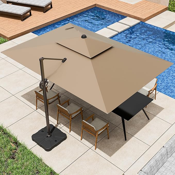 9x12FT Cantilever Patio Umbrella by ZLACUIU