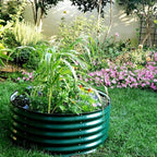Vego garden 17" Tall 42" Round Raised Garden Bed Metal Raised Bed Planter Box - Image 9