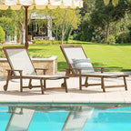 LUE BONA Chaise Lounge Chair Outdoor Set of 2, HDPS and HDPE Wicker Chaise - Image 8
