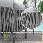 Outdoor Patio Furniture, 6 Pieces Outdoor Sectional L-Shaped Sofa Patio - Image 4
