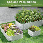 3 PCS Tall 4x2x1.5ft Galvanized Raised Garden Bed Outdoor, Metal Garden Bed - Image 7