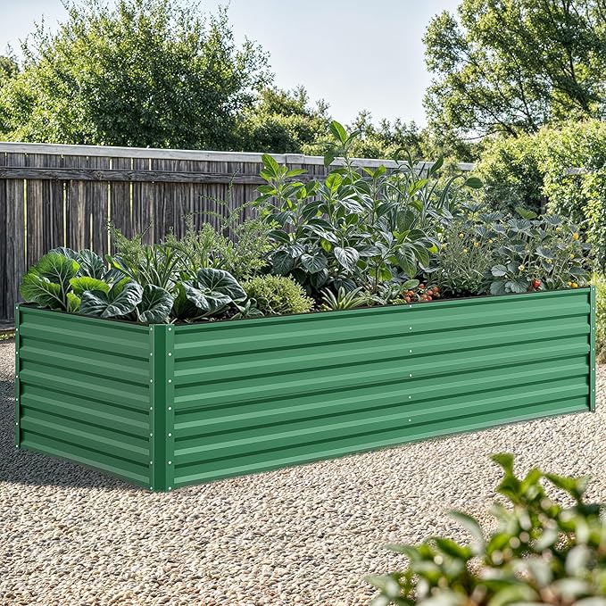YITAHOME 8x4x2ft Large Raised Garden Bed Kit, Galvanized Metal Planter Box - Image 7