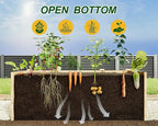 AMERLIFE U-Shaped Raised Garden Bed, 7.5Wx12Dx1.6H Outdoor Wooden Raised Garden - Image 7