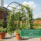 Garden Trellis Arch 7FT PP-Coated Stainless Steel Metal Extra Tall Cucumber - Image 7