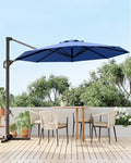 GarveeLife 10 ft Patio Umbrella Outdoor Large Cantilever Umbrella w/Base by GarveeLife
